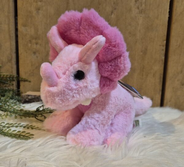 Triceratops knuffel roze medium